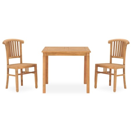 Ensemble à manger de jardin 3 pcs bois de teck solide 