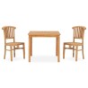 Ensemble à manger de jardin 3 pcs bois de teck solide 