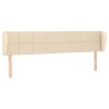 Tête de lit avec oreilles Crème 183x23x78/88 cm Tissu 