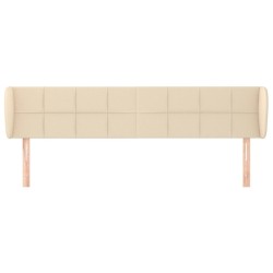 Tête de lit avec oreilles Crème 183x23x78/88 cm Tissu 