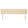 Tête de lit avec oreilles Crème 183x23x78/88 cm Tissu 