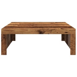 Table basse vieux bois 100x100x35 cm bois d'ingénierie 