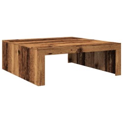 Table basse vieux bois 100x100x35 cm bois d'ingénierie 