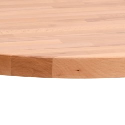 Dessus de table Ø90x1,5 cm rond bois massif de hêtre 