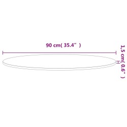 Dessus de table Ø90x1,5 cm rond bois massif de hêtre 