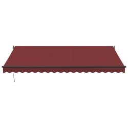 Auvent rétractable automatique bordeaux 450x300 cm 
