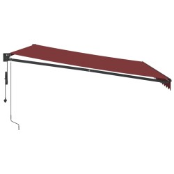 Auvent rétractable automatique bordeaux 450x300 cm 