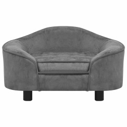 Canapé pour chien Gris 67x47x36 cm Peluche 