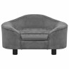 Canapé pour chien Gris 67x47x36 cm Peluche 