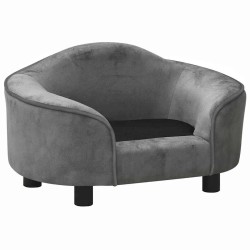 Canapé pour chien Gris 67x47x36 cm Peluche 