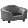 Canapé pour chien Gris 67x47x36 cm Peluche 