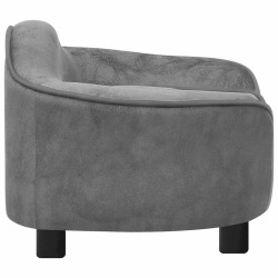 Canapé pour chien Gris 67x47x36 cm Peluche 