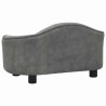Canapé pour chien Gris 67x47x36 cm Peluche 