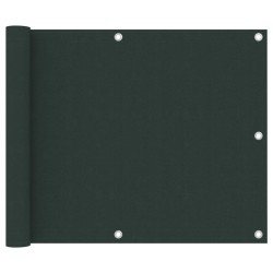 Écran de balcon Vert foncé 75x600 cm Tissu Oxford 