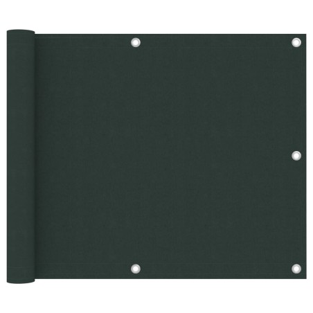 Écran de balcon Vert foncé 75x600 cm Tissu Oxford 