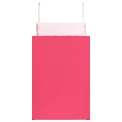 Sacs en papier 250 pcs avec poignées rose 32x17x25 cm 