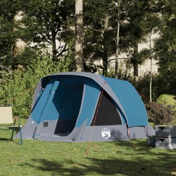 Tente de camping de cabine 4 personnes bleu imperméable 