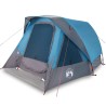 Tente de camping de cabine 4 personnes bleu imperméable 