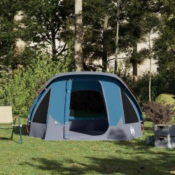 Tente de camping de cabine 4 personnes bleu imperméable 