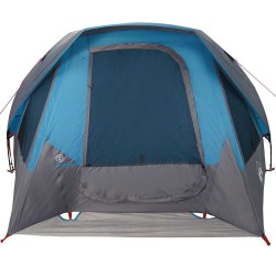 Tente de camping de cabine 4 personnes bleu imperméable 