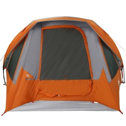 Tente de camping de cabine 4 personnes gris orange imperméable 
