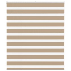 Store zèbre marron sable largeur du tissu 125,9 cm polyester 