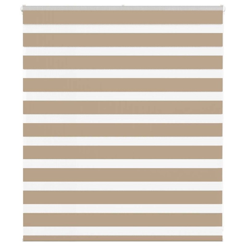 Store zèbre marron sable largeur du tissu 125,9 cm polyester 