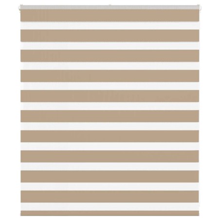 Store zèbre marron sable largeur du tissu 125,9 cm polyester 