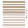 Store zèbre marron sable largeur du tissu 125,9 cm polyester 