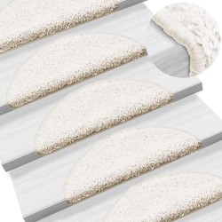 Tapis d'escalier 20 pcs blanc 56x17x3 cm 
