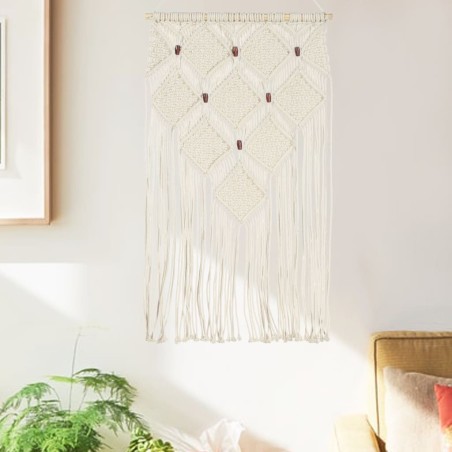 Cintre mural en macramé 40x80 cm Coton 