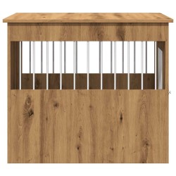Meuble de cage pour chiens chêne artisanal 55x80x68 cm 