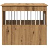 Meuble de cage pour chiens chêne artisanal 55x80x68 cm 