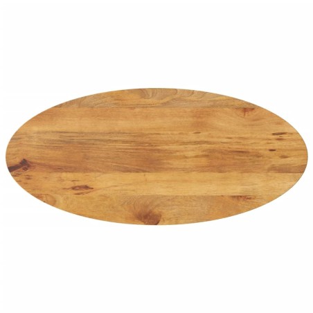 Dessus de table 140x50x3,8 cm ovale bois massif de manguier 