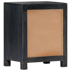 Table de chevet sculptée à la main Gris 40x30x50 cm Manguier 