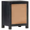 Table de chevet sculptée à la main Gris 40x30x50 cm Manguier 