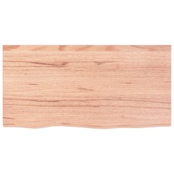 Dessus de table marron clair bois chêne massif traité 