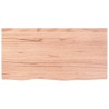 Dessus de table marron clair bois chêne massif traité 