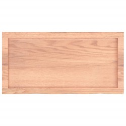 Dessus de table marron clair bois chêne massif traité 