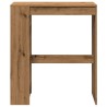 Table de bar avec étagères chêne artisanal bois d'ingénierie 
