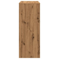 Table de bar avec étagères chêne artisanal bois d'ingénierie 