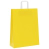 Sacs en papier 250 pcs avec poignées jaune 32x12x42 cm 