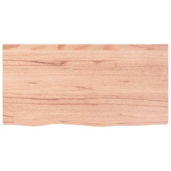 Comptoir de salle de bain marron 80x40x(2-6) cm bois traité 