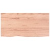 Comptoir de salle de bain marron 80x40x(2-6) cm bois traité 