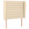 Tête de lit avec oreilles Crème 83x23x118/128 cm Tissu 