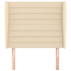 Tête de lit avec oreilles Crème 83x23x118/128 cm Tissu 