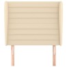 Tête de lit avec oreilles Crème 83x23x118/128 cm Tissu 