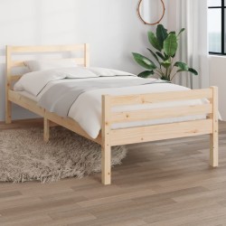 Cadre de lit sans matelas bois massif 90x200 cm 