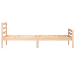 Cadre de lit sans matelas bois massif 90x200 cm 