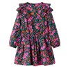 Robe pour enfants à manches longues rose vif 140 